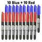 6-20PCs/Set PermanentMarker Pen Fine Point Waterproof Markers Thin Nib Crude Nib Black Blue Red Ink 1.5mm Fine Color Marker Pens