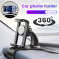 Universal Car Phone Holder - 360° Rotatable Auto Grip Dashboard Stand for Mobile Phones