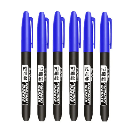 6-20PCs/Set PermanentMarker Pen Fine Point Waterproof Markers Thin Nib Crude Nib Black Blue Red Ink 1.5mm Fine Color Marker Pens