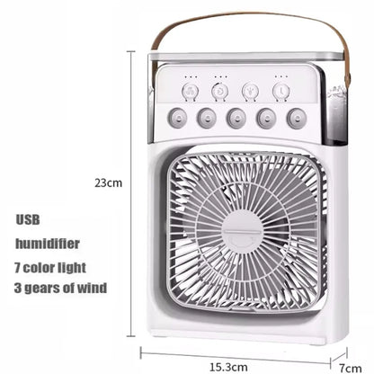 Humidifier Cooler Fan 3 Gear Air Conditioner Cooler Portable USB Chargeable Desktop Spray Fans For Office Dormitory Room Cooling