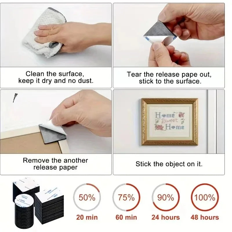 30pcs Double Sided Tape, Wall Tape Suitable For Home, Office, Car, Outdoor Use