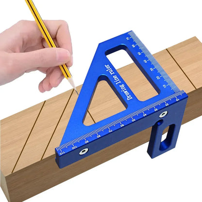 45°90° Aluminum Multi-Angle Measuring Ruler Square Protractor for Woodworking Miter Triangle-Ruler Utility Tracing Meter Tool