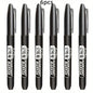 6 Pcs/Set Permanent Art Marker Pen Fine Point Waterproof Ink Thin Nib Crude Nib Black Blue Red Ink 1.5mm Fine Color Marker Pens
