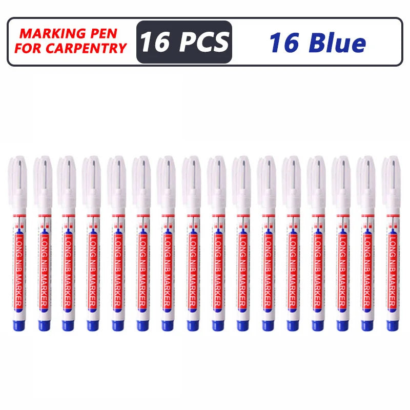 1-40PCS 20mm Deep Hole Long Nib Head Markers For Metal Perforating Pen Waterproof Bathroom Woodworking Decoration Multi-Purpose