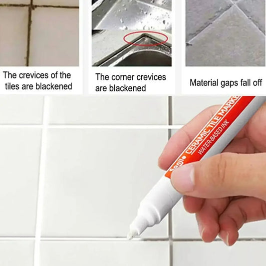 Waterproof Ceramic Tile Grout Marker, Mold-Resistant Seam Pen for Kitchen & Bathroom Wall and Floor Repair Repair Marker