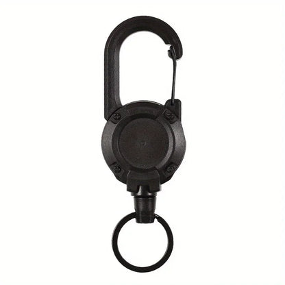 1/2/4pcs Extendable Retractable Holders Keychain Badge Reels Heavy Duty Clip With Carabiner Key Chain For Men Outdoor Bags