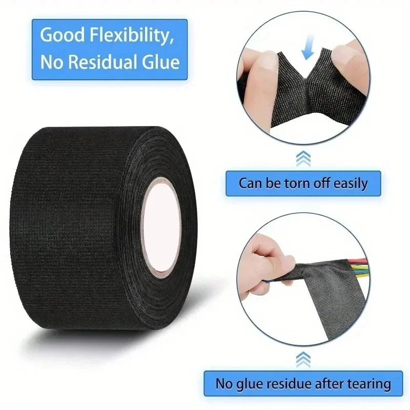 Automotive Cloth Tape Electrical Insulating Fabric Tapes Heat Resistance Thermal Car Tape Waterproof Soundproof Wires Tape