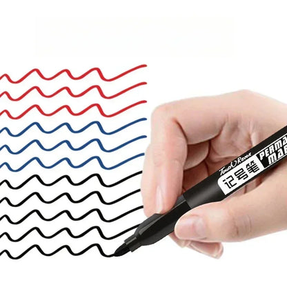 6-20PCs/Set PermanentMarker Pen Fine Point Waterproof Markers Thin Nib Crude Nib Black Blue Red Ink 1.5mm Fine Color Marker Pens