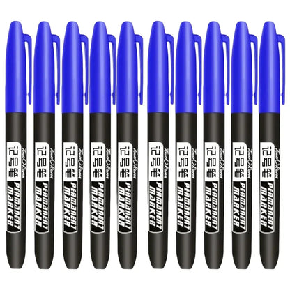 6-20PCs/Set PermanentMarker Pen Fine Point Waterproof Markers Thin Nib Crude Nib Black Blue Red Ink 1.5mm Fine Color Marker Pens