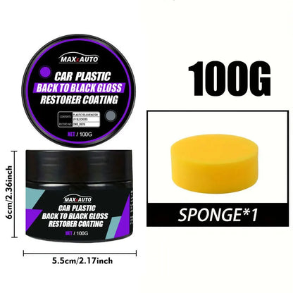 Car Plastic Restorer Back To Black Gloss Auto Interior Leather & Panel Renewal Wax Coating Agent Auto Polish And Repair Coating