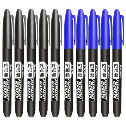 6-20PCs/Set PermanentMarker Pen Fine Point Waterproof Markers Thin Nib Crude Nib Black Blue Red Ink 1.5mm Fine Color Marker Pens