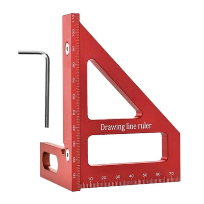45°90° Aluminum Multi-Angle Measuring Ruler Square Protractor for Woodworking Miter Triangle-Ruler Utility Tracing Meter Tool