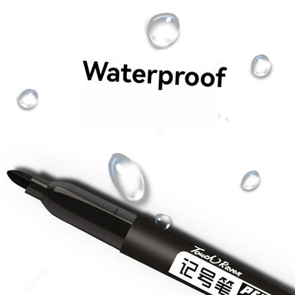 6 Pcs/Set Permanent Art Marker Pen Fine Point Waterproof Ink Thin Nib Crude Nib Black Blue Red Ink 1.5mm Fine Color Marker Pens