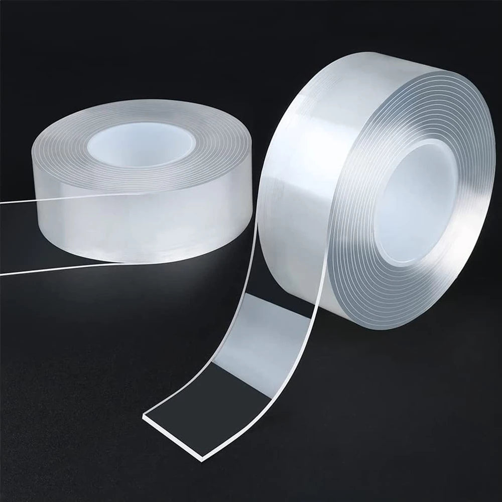 20-50mm Width Ultra Strong Adhesive Nano Tape High Viscosity Double Sided Tape Traceless Transparent Reusable Mounting Tape
