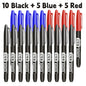 6 PCS Permanent Marker Pen Manga Drawing Markers Black Blue Red Waterproof Ink Sketch Pens Stationery Art School Supplies
