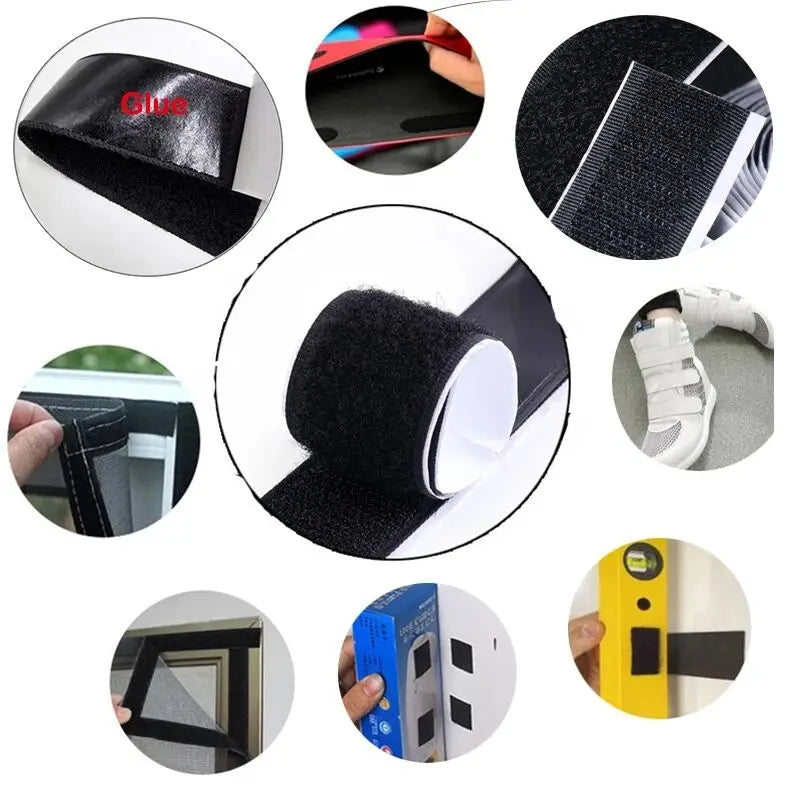 25meters Strong Self Adhesive Hook and Loop Fastener Tape Nylon Sticker Adhesive velcros Strap DIY Craft Accessories 20-50mm