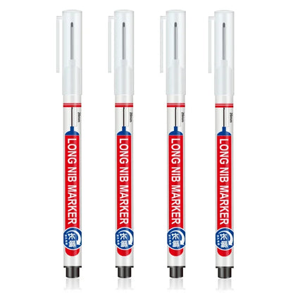 4Pcs/Set 20mm Deep Hole Long Nib Head Markers For Metal Perforating Pen Waterproof Bathroom Woodworking Decoration Multi-Purpose