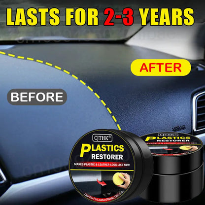 Car Plastic Restorer Back To Black Gloss Auto Interior Leather & Panel Renewal Wax Coating Agent Auto Polish And Repair Coating