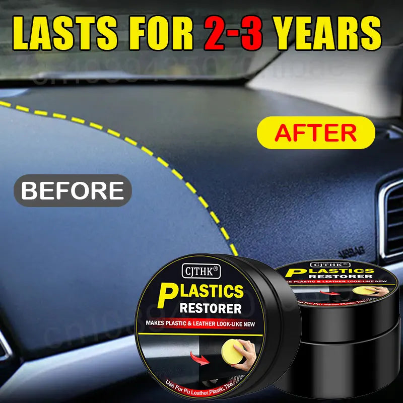 Car Plastic Restorer Back To Black Gloss Auto Interior Leather & Panel Renewal Wax Coating Agent Auto Polish And Repair Coating