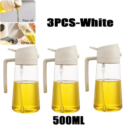 2in1 Kitchen Spray Oil Dispenser Oil Sprayer Polisher or Oil Brush for Air Fryer Salad Grilling Roasting Cooking Kitchen Acceeso