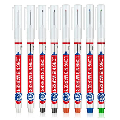 4Pcs/Set 20mm Deep Hole Long Nib Head Markers For Metal Perforating Pen Waterproof Bathroom Woodworking Decoration Multi-Purpose