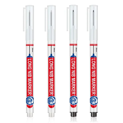 4Pcs/Set 20mm Deep Hole Long Nib Head Markers For Metal Perforating Pen Waterproof Bathroom Woodworking Decoration Multi-Purpose