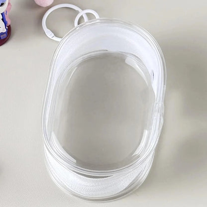 Multi Functional Storage Bag Transparent Data Cable Charger Storage Box Portable Zipper Dustproof Storage Box Small Doll Storage