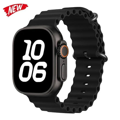 Silicone Ocean band for Apple Watch straps 45mm 46mm 40mm Ultra 2 49mm 44mm 41mm 38-42mm sport bracelet series 10 9 8 7 6 5 4 SE