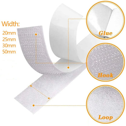 25meters Strong Self Adhesive Hook and Loop Fastener Tape Nylon Sticker Adhesive velcros Strap DIY Craft Accessories 20-50mm