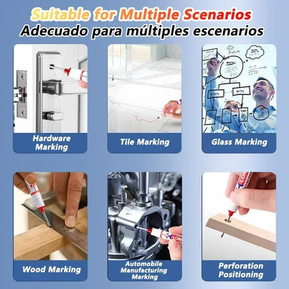 1-40PCS 20mm Deep Hole Long Nib Head Markers For Metal Perforating Pen Waterproof Bathroom Woodworking Decoration Multi-Purpose