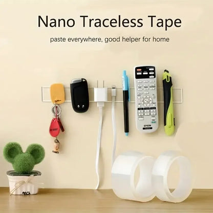 1 Roll Transparent Double Sided Nano Tape, Waterproof Wall Stickers, Reusable Heat Resistant home improvement