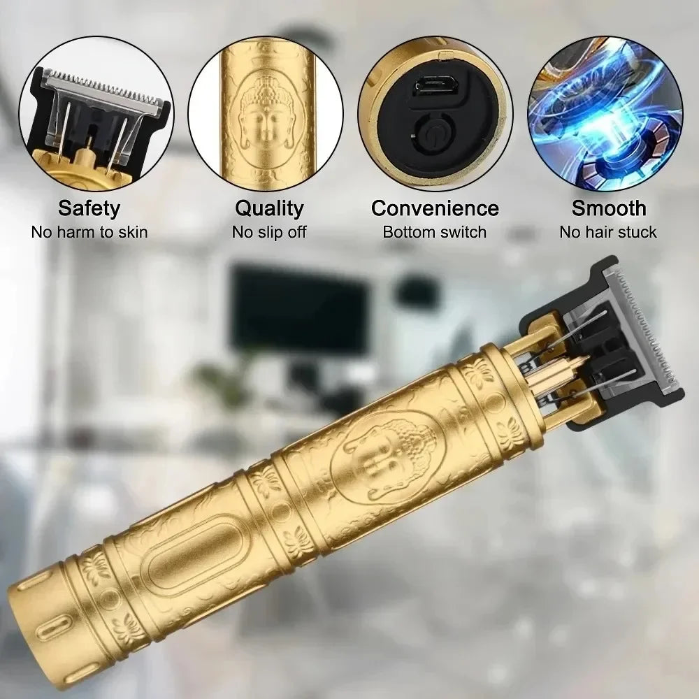 Vintage Hair Clipper Cordless Trimmer portable USB Fast Charging Hair Cutting Machine Electric Shaver Barber Professional Barber