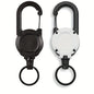 1/2/4pcs Extendable Retractable Holders Keychain Badge Reels Heavy Duty Clip With Carabiner Key Chain For Men Outdoor Bags