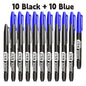6 PCS Permanent Marker Pen Manga Drawing Markers Black Blue Red Waterproof Ink Sketch Pens Stationery Art School Supplies