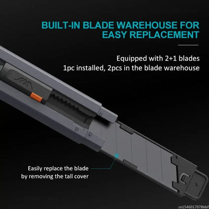 Xiaomi Jimihome 0.79inch Stretch Utility Knife Paper Cutters Carbon Steel Blades Pocket Knife with Safety Lock Handicraft Tool
