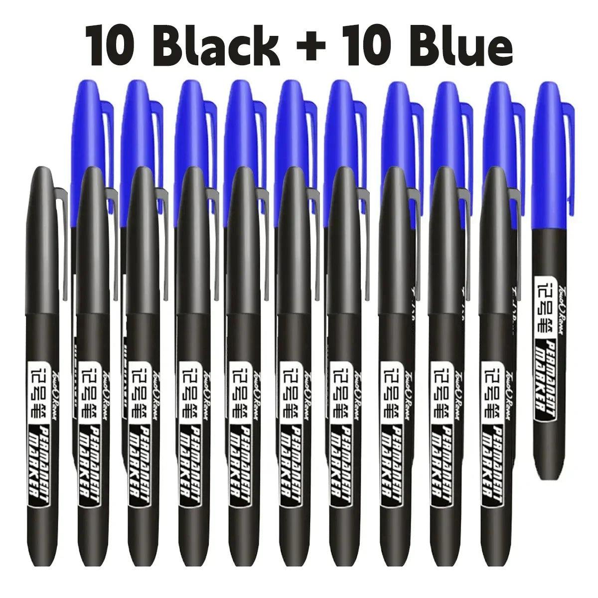 6-20PCs/Set PermanentMarker Pen Fine Point Waterproof Markers Thin Nib Crude Nib Black Blue Red Ink 1.5mm Fine Color Marker Pens