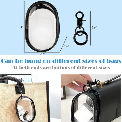 Multi Functional Storage Bag Transparent Data Cable Charger Storage Box Portable Zipper Dustproof Storage Box Small Doll Storage
